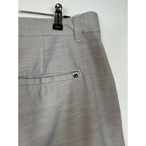 Travis Matthew Mens Chino Golf Shorts Casual Striped Gray Sz 38 - Picture 6 of 7